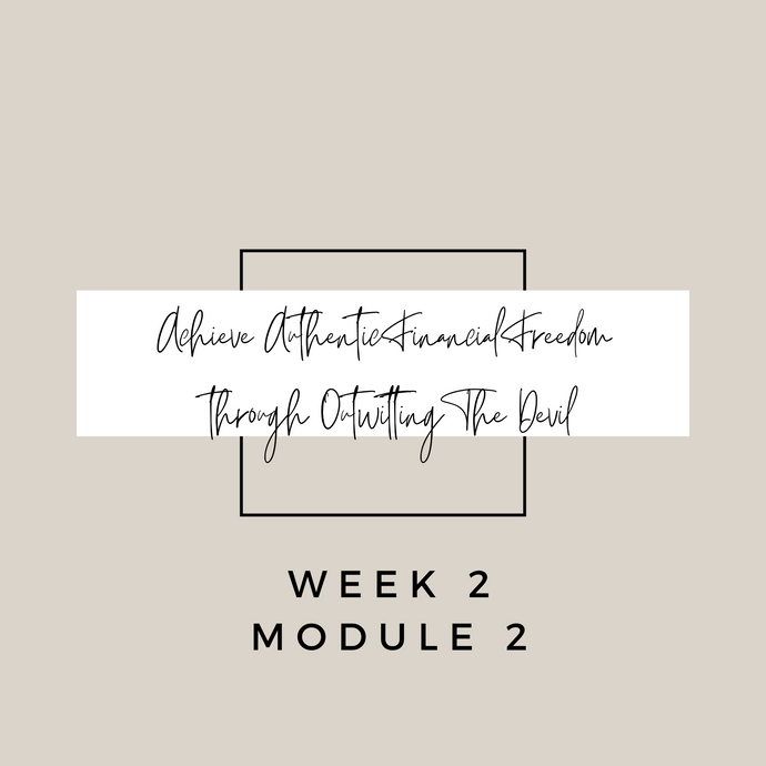 Module 2 - Week 2. Definiteness of Purpose back by the Definiteness of Plan